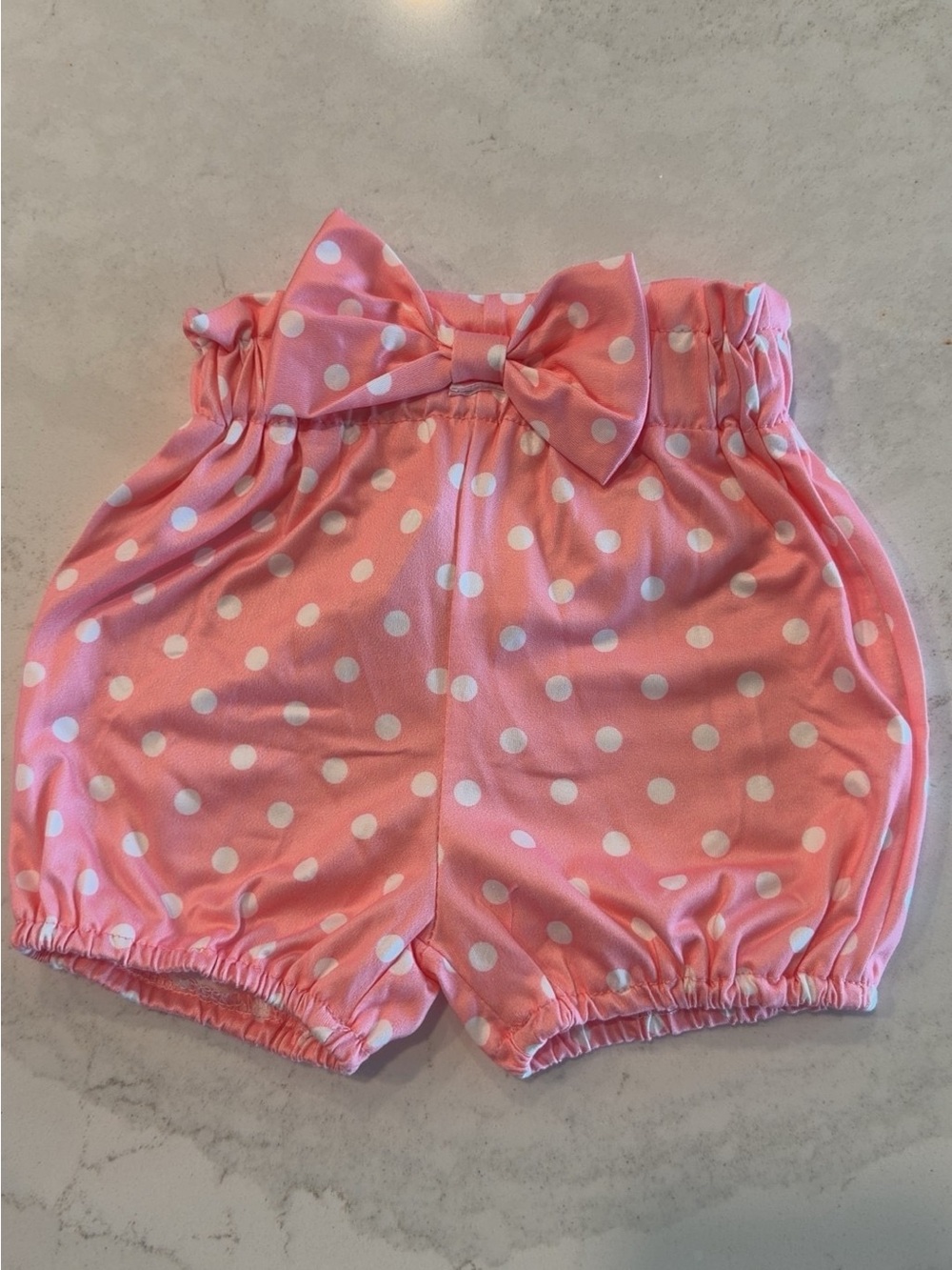 Pink Polka Dot Diaper Cover with Bow Detail